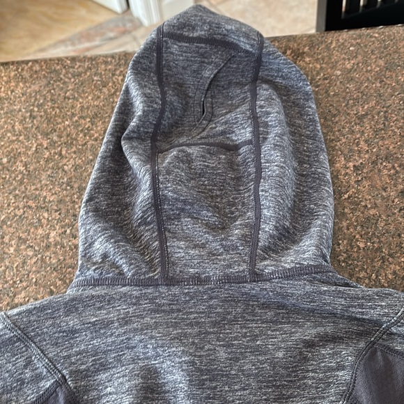 LULULEMON LADIESS GRAY HALF ZIP VENTED HOODIE THUMB HOLES SHIRT-4 - Picture 14 of 14